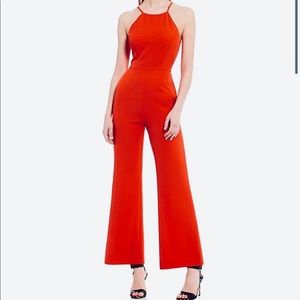 Gianni Bini Kara Crepe Jumpsuit Red